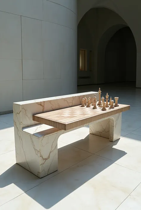 can you create a marble bench with a school desk adapted to a chessboard?