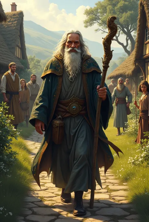 Wizard going to a village