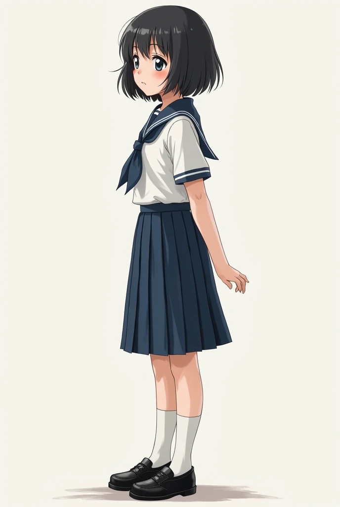 Japanese girl with school shoes 