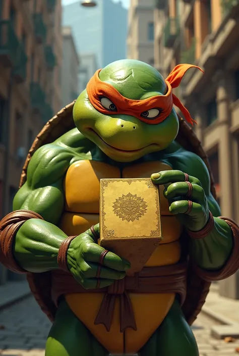 Imagine a teenage mutant turtle finding a golden paper note in a chocolate bar, Davi., and you cant believe !