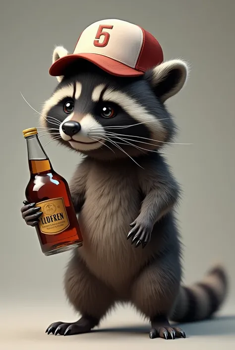 You can add a cap and a bottle of liquor to the photo of the raccoon 