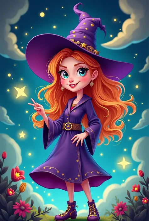 Witch fantacy cartoon 