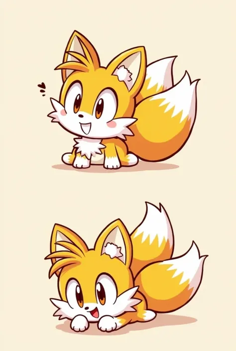 Tails cute and adorable Chibi style