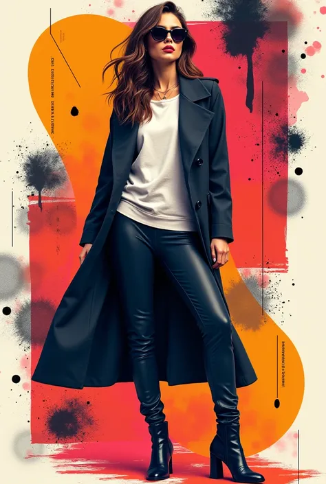 Fashion graphic designer background poster
