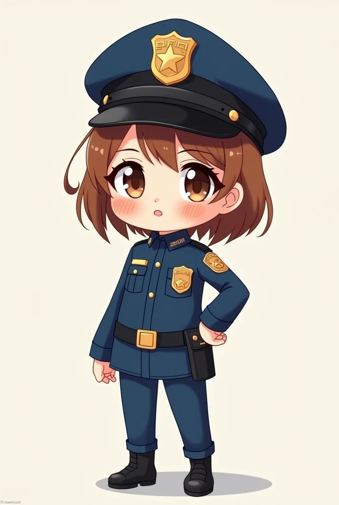 Chibi girl  police 