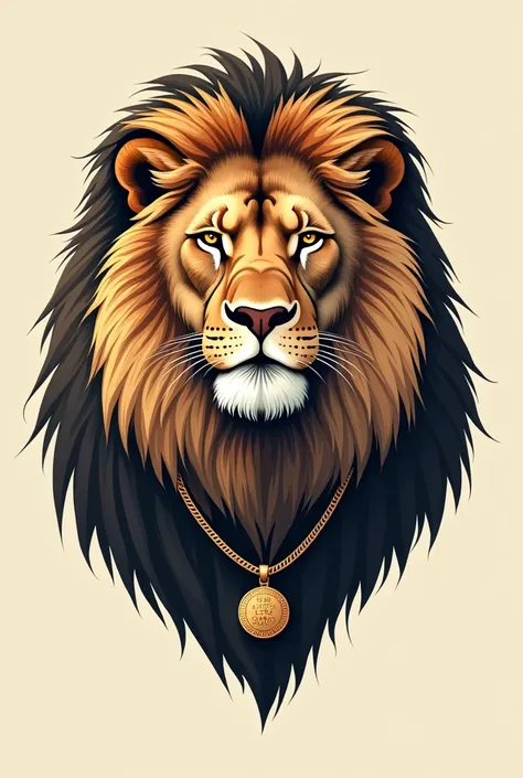 Logo pictorial of a male lion with an inscribed necklace ( UIN SATU ) 