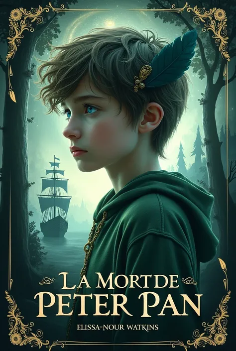 créer avec le nom lauteure et léditeur La couverture du livre "La mort de Peter Pan" dElissa-Nour Watkins, Editeur Mystic Books