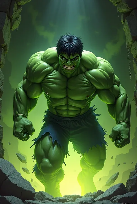 I want to capture what you do in a small well so it would be like something from a Hulk cartoon 