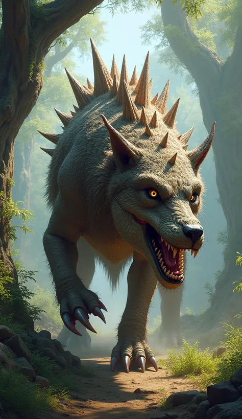 Stegosaurus wolf hybrid