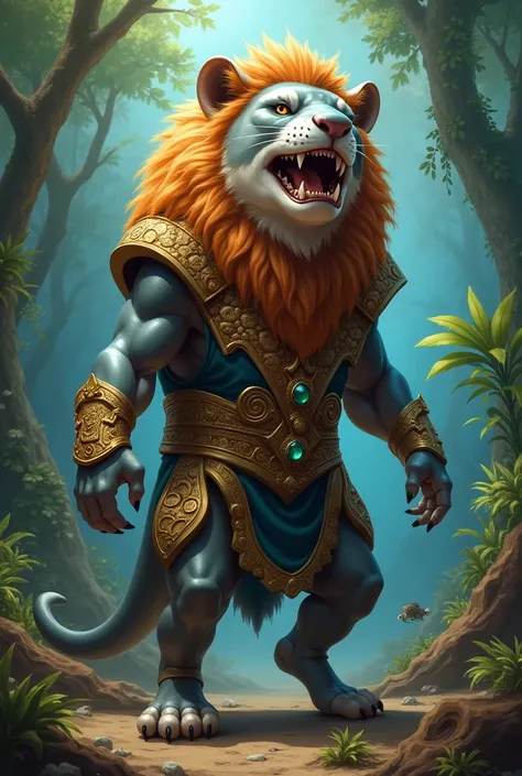 Shark in lion costume