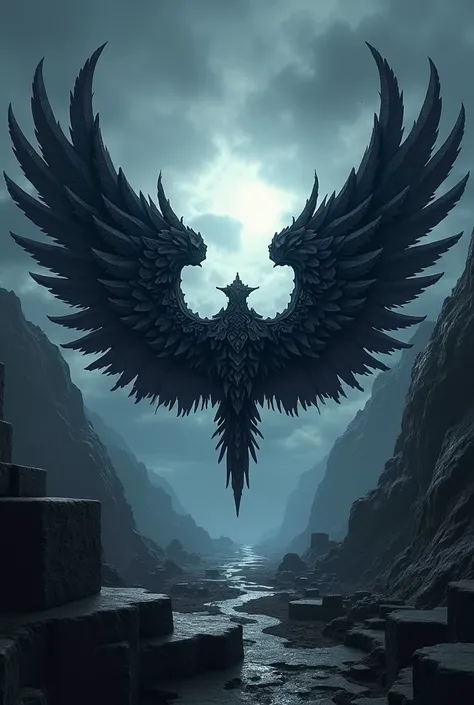 Logo image of a clan called Fallen Angels inspired by Minecraft 