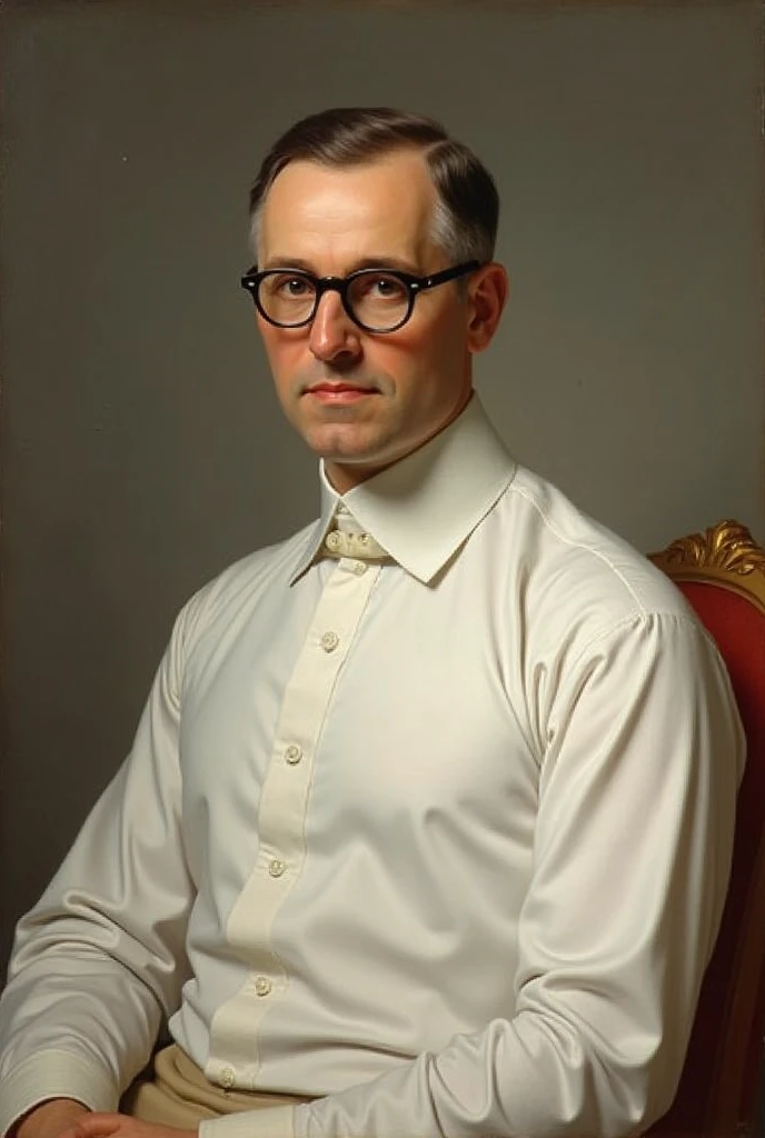 a man with glasses and a white shirt,  by Rembrandt Peale , by James Peale  ,  by Rubens Peale ,  Alexander Hamilton style , inspired by James Peale  , 1811,  by Titian Peale ,  inspired by Charles Willson Peale  ,  Frederic Thomas Cole ,  Franz Schubert s...