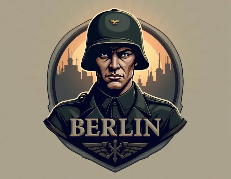 Crée-moi un logo pour mon serveur Military ww2 qui est basé sur le thème 1944 à Berlin avec comme nom Altis