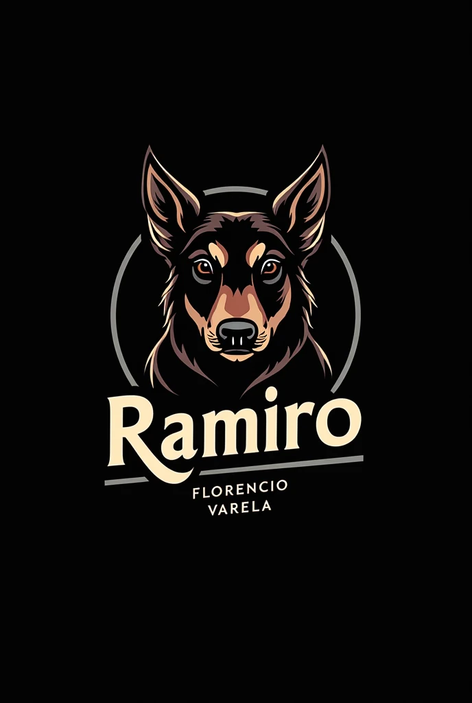 Create a logo for a barber shop that includes the name Ramiro or Rama and includes the word Florencio Varela and the background is black and that the name is interesting and attractive be as creative as possible