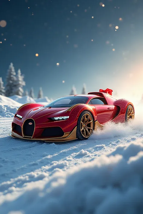 Fassa Santas Christmas sleigh mixed with a Bugatti