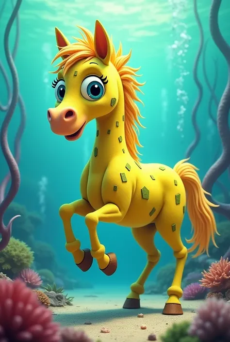 Spongebob as a horse