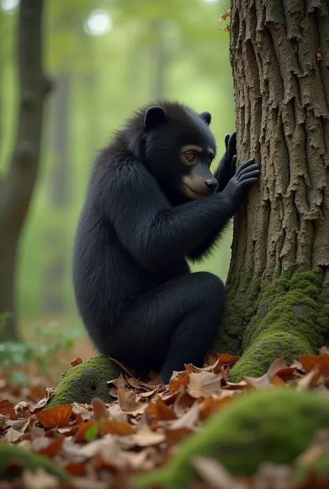 Je veux créer un bûcheron qui coupe un arbre dans une forêt. Le bûcheron est de teint afro et il est bien robuste. Toujours dans son élan de vouloir faire plus on le verra fatigué gardant savec la hache et voulant toujours couper.