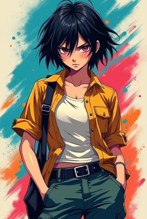 tomboy anime hair dark 