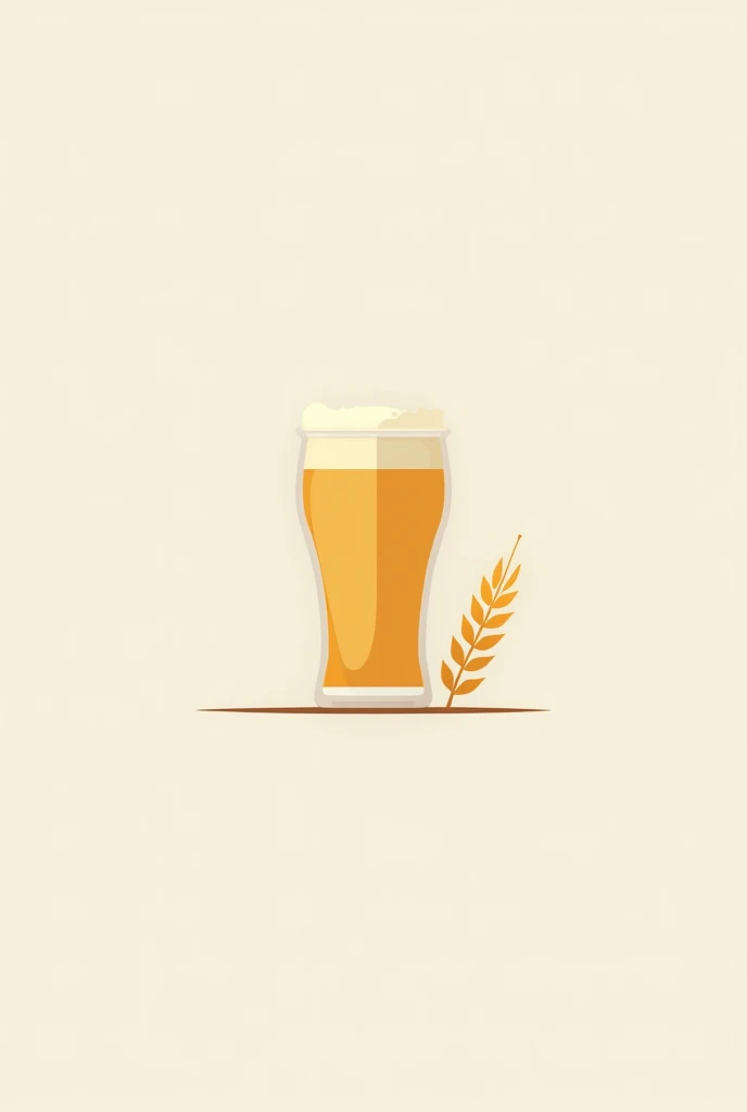 Minimalistic beer and grain logo