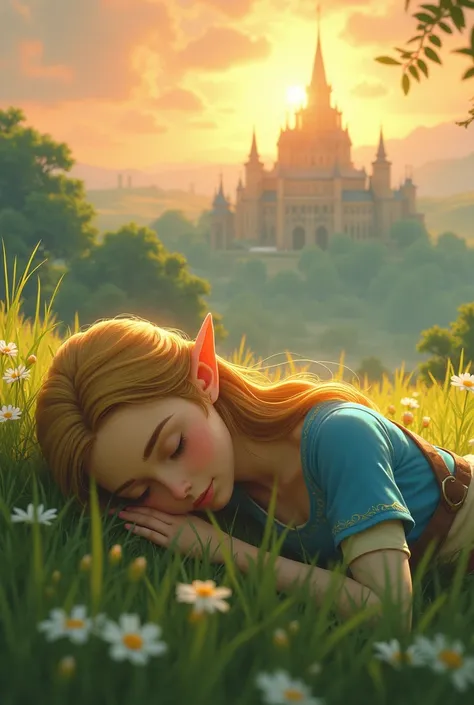 Draw Zelda sleeping ,  draw it Breath of the Wild style