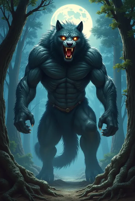 I want the god Tecaztipocatl in the likeness of a werewolf