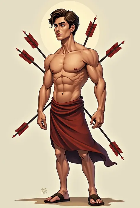 Saint Sebastian realistic cartoon png