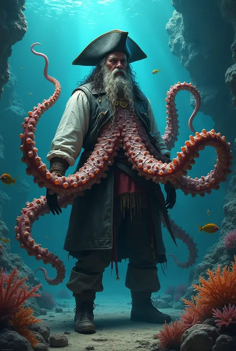 Pirate dressed up as octopus