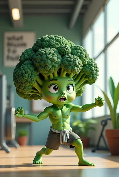 A broccoli exercising