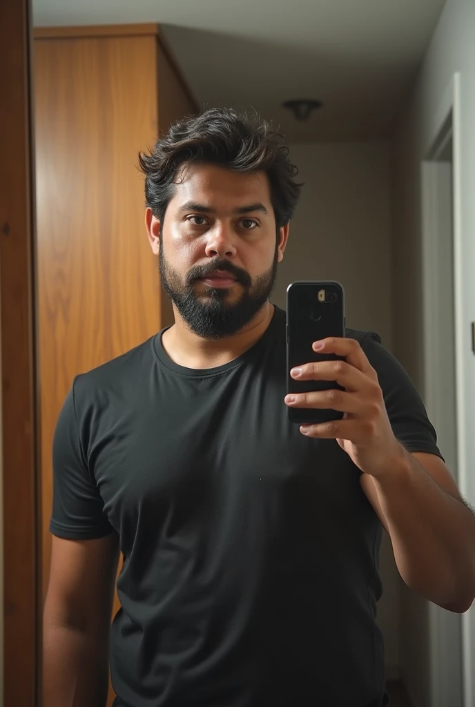 there is a man that is taking a selfie in the mirror, a picture inspired by Antônio Parreiras, reddit, tachisme, caio santos, (38 years old), 4 0 years old man, 2 , frontal picture, ronaldo nazario fenomeno, 2 , 2 