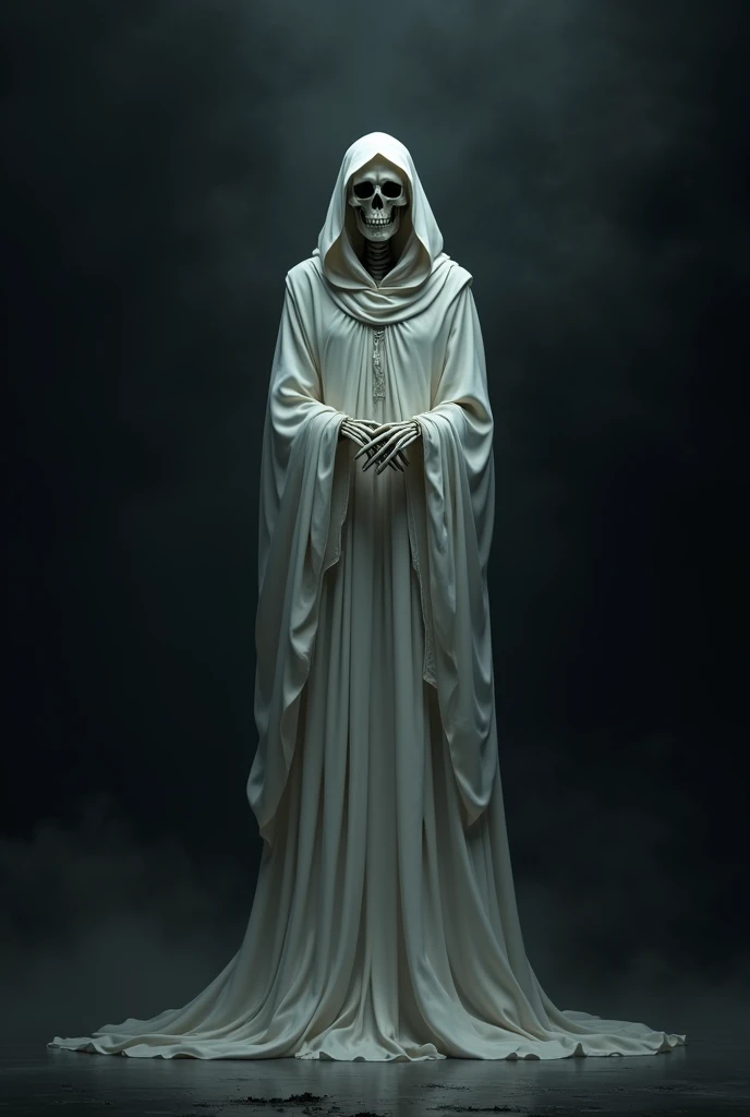 Reaper staring intently into an abyss, That your clothing be white