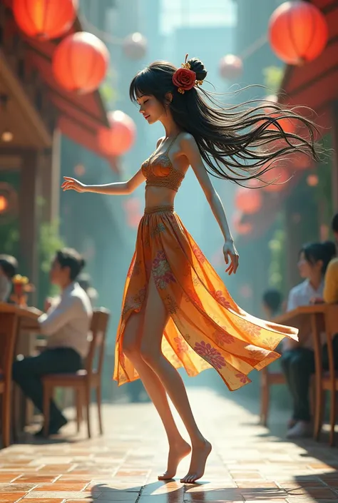 I want to create an AI that speaks to me intelligent thin Chinese hair that dances like a funky cafecita 