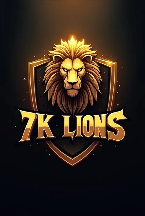  Make a GAMER LOGO with the name, 7K LIONS ,  this logo has a golden lion .