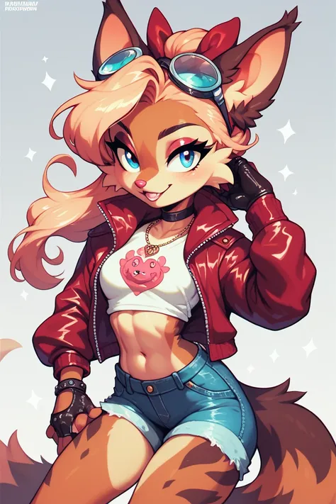 Female furry teenager maroon monkey fluffysonicxl style 