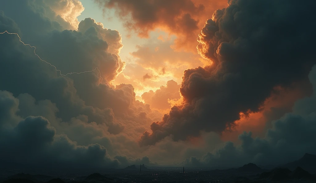  Apocalypse-style image, Just clouds , fire, lightning and smoke 