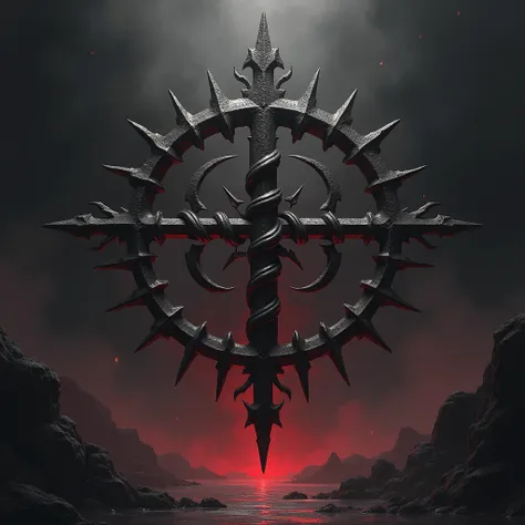 Dungeons and dragons Holy Symbol of strife Deathly Background