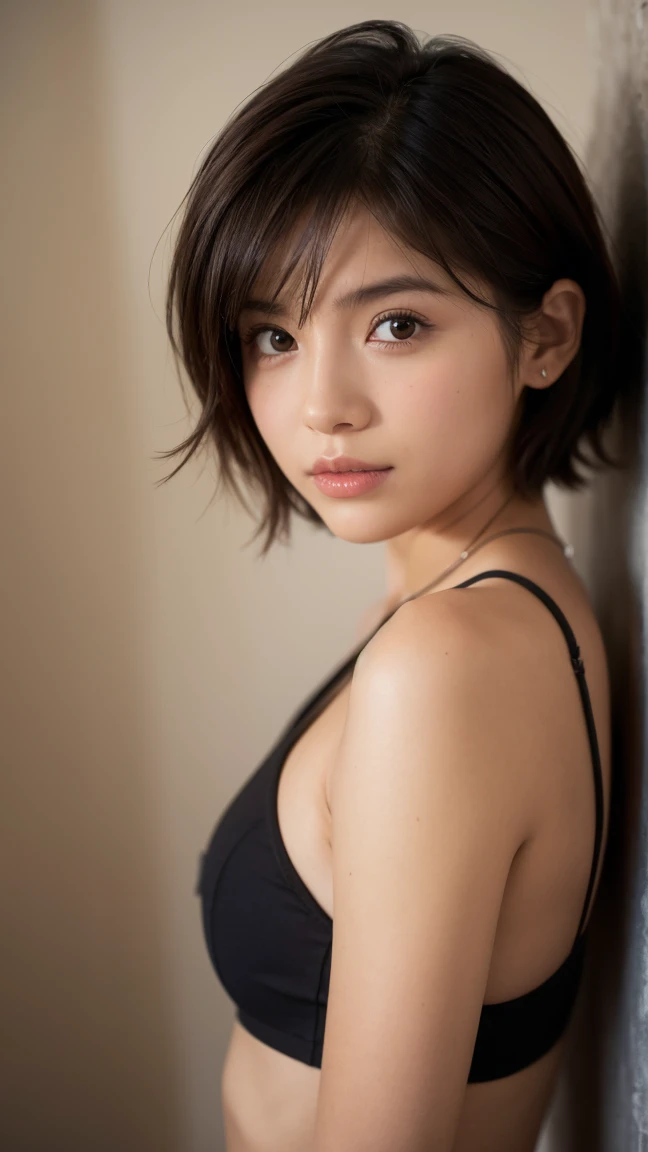   girl, small,  LATIN AMERICAN , Ecuadorian,  short hair,  Realistic photo