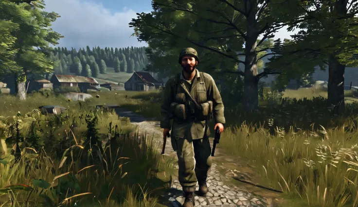 Game DayZ 8k image, veteran survivor .