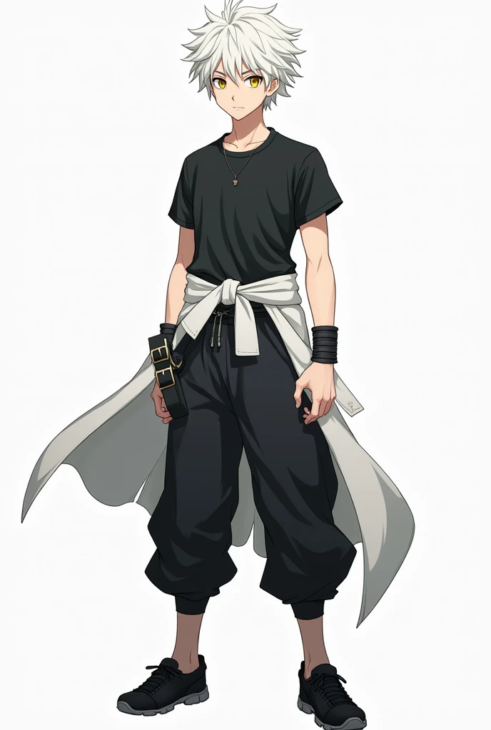 **Ren is a young human with a white complexion ,  with pure white hair and bright yellow eyes ,  and he also has another pair of eyes that are the same under normal . He has an average statue and what stands out the most is his physical attractiveness ,  a...