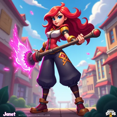 Janet from Brawl stars from Supercell 