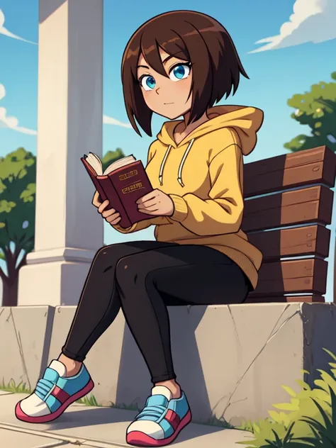 (best quality:1.3), (4K quality),masterpiece, best quality, high res, detailed, (Detailed face:1.2), (Detailed eyes:1.2), (Perfect figure:1.2), CARTOON, ANIME, CARTOON ARTSTYLE, a woman in her early 20s, shes a college freshman, brown hair, blue eyes. Shes...