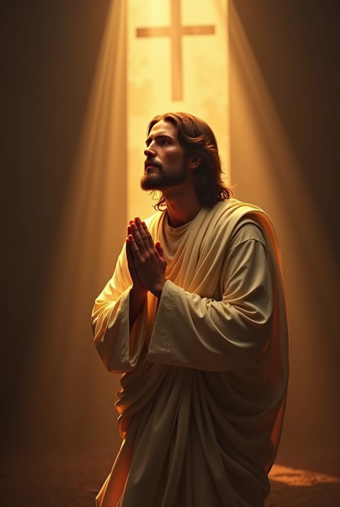 jesus is praying in the light of the cross, jesus christ, he is greeting you warmly, jesus, the lord and savior, dressed like jesus christ, young almighty god, jesus christ in mass effect, jesus of nazareth, gigachad jesus, lord, portrait of jesus christ, ...