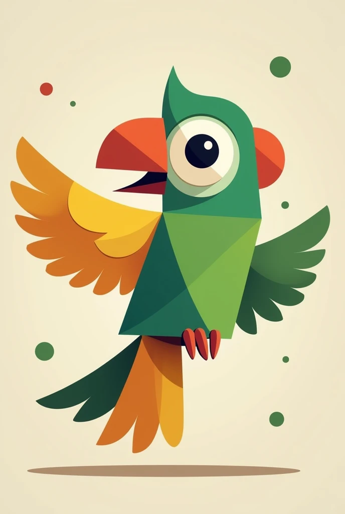 Assembling a performing parrot with simple geometric shapes