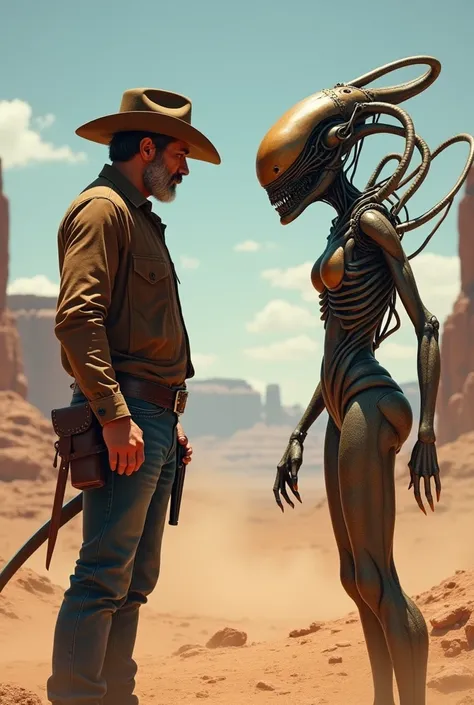 Cowboy vs alien