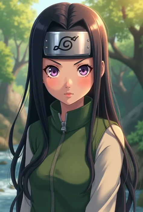 Hinata Hyuuga with the Bandana da Aldeia da Folha