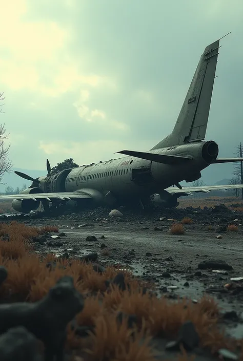 Plane crashes without people