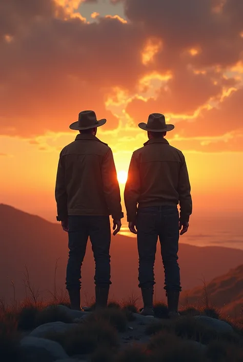 Men looking at the horizon 