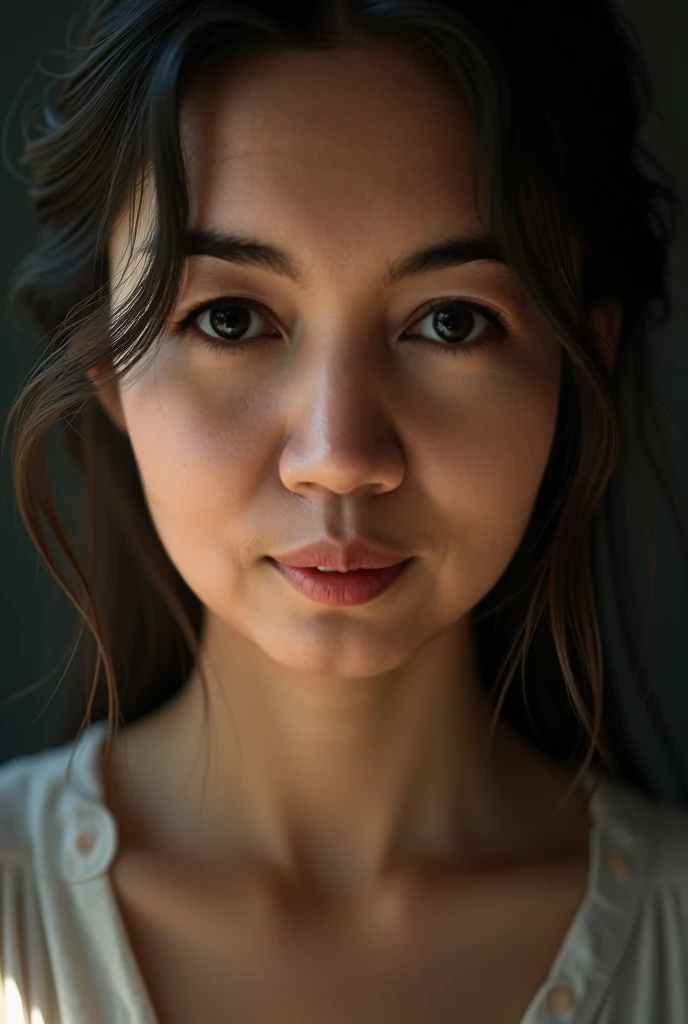 photorealistic Realism, young Malay women, 32K, Quality, (Hyper absurd quality, extremely detailed detail, hyper resolution, clear sharp focus, not blurry, Realistic brown_eyes), ((perfect dark_eyeshadows:1.45)), (super Detailed, beautiful little nose:1.2)...