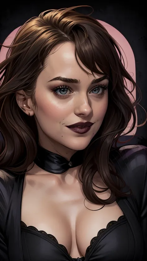 closeup of a woman in a black top and a black bra, estilo de arte de charlie bowater, Estilo Charlie Bowater, retrato de vampiro, arte do personagem charlie bowater, Alena Aenami e Artgerm, Neoartcore e Charlie Bowater, Charlie Bowater cores ricas e profun...