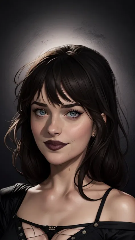 closeup of a woman in a black top and a black bra, estilo de arte de charlie bowater, Estilo Charlie Bowater, retrato de vampiro, arte do personagem charlie bowater, Alena Aenami e Artgerm, Neoartcore e Charlie Bowater, Charlie Bowater cores ricas e profun...