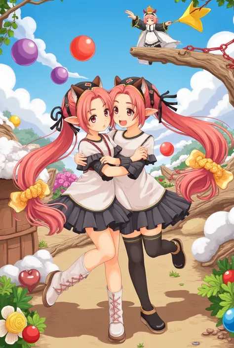 (masterpiece、 top quality 、 top quality 、 Official Art 、 Beautiful and Beautiful :1.2)、"playful and innocent lesbian ***********s embracing each other with love and laughter, radiating pure joy and happiness, surrounded by a vibrant and colorful world of i...